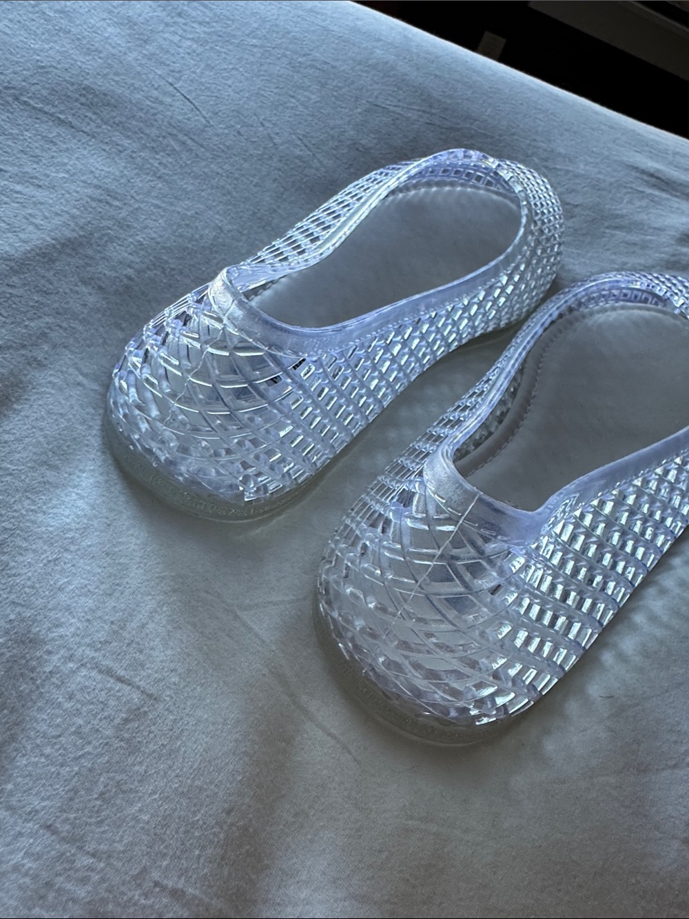 Steve Madden Clear Lattice Jelly Flats - Picture 3 of 5